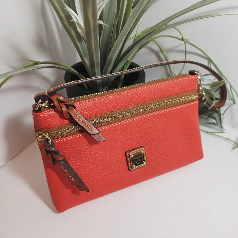 Dooney & Bourke Red Leather Hand Bag - Picture 1 of 9